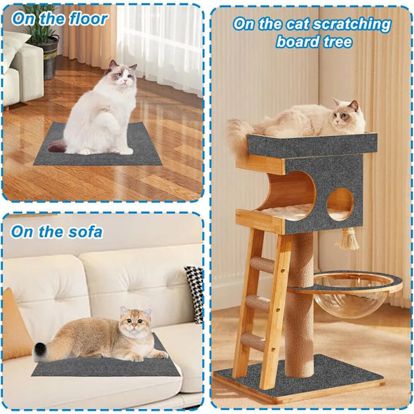 Självhäftande klösträd för kattvägg, klösmatta, klösbrädor kattvägg, klösbrädor för katt [200cmx40cm]