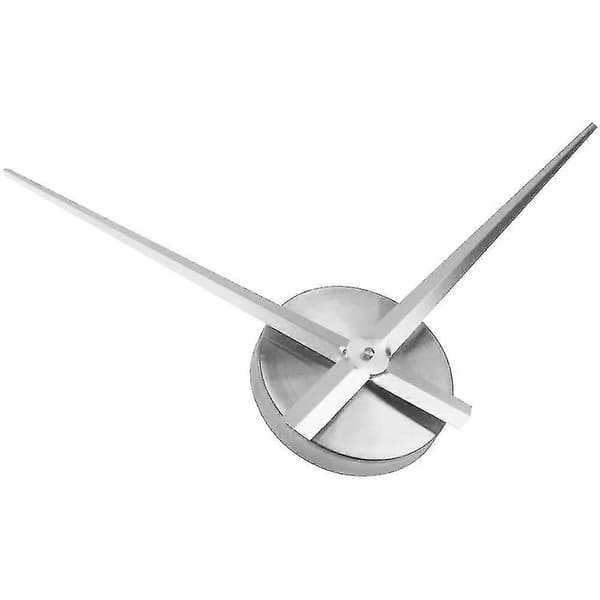 3D klockvisare väggklocka, kvartsurverk mekaniska delar silver