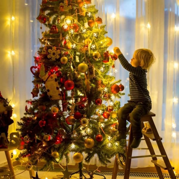 3M 20-LED Snöflingeslinga – Varmvit Batteri för Sovrum/Träd