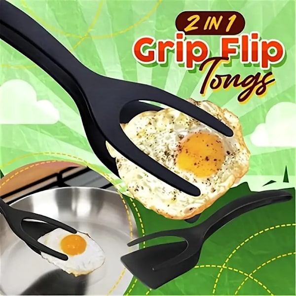 Multifunktionel omelet-holder med clip-design til nem rotation