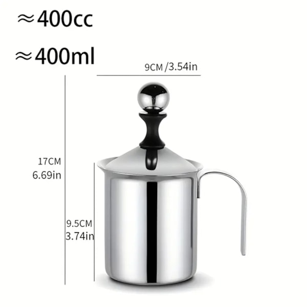 Dobbel filter manuell melkeskummer kaffeutstyr