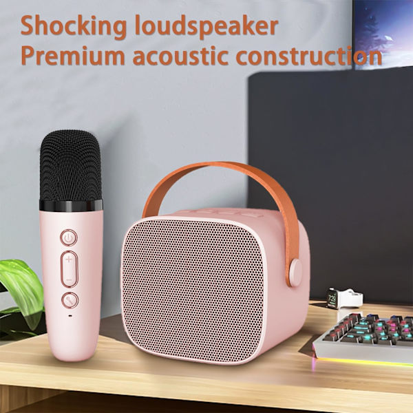 Kannettava kaiutin mikrofonilla, kannettava karaoke, ulkoilmaretkeily, langaton Bluetooth-mobiilikaiutin