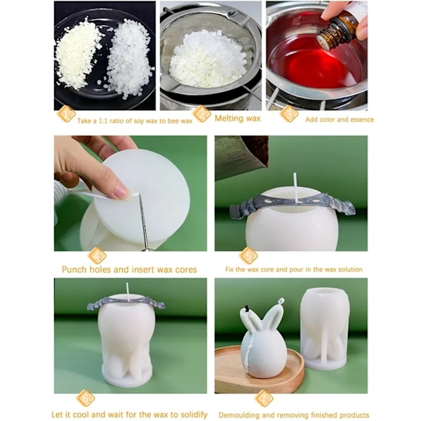 1 st kanin silikonform gjutform, kaninform, kaninbakform