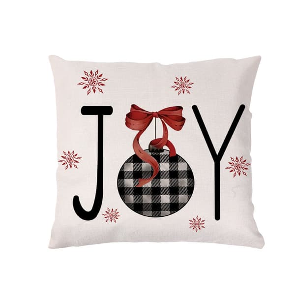 4-pack Jul Kuddar - Dekorativa Kuddar för Soffa, Sovrum, Kontor - Mjuk Kvadratisk Kuddfodral