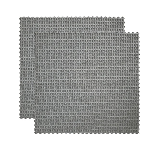 2-pack våffeldukar i mikrofiber, 40x40cm barista rengöringsdukar, återanvändbara rengöringsdukar, absorberande trasor fönsterdukar tehanddukar