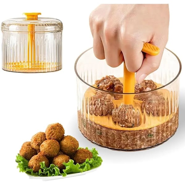 Meatball Former, Meatball Former, Meatball Former Kitchen Tool for Making Extruded Meatballs, Orange