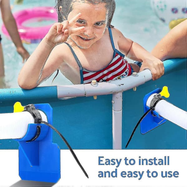 Pool slangeholder til overjordisk poolslange (blå)