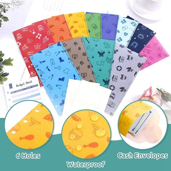 Ringbind Budget Planner A6 Ringbind Omslag Kreativ Notesbog Sort