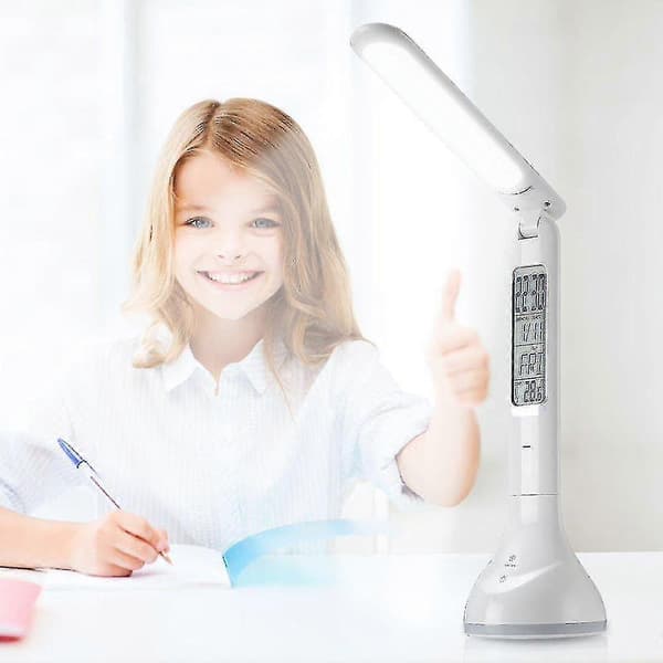 Kalender Temperatur Alarm LED Bordlampe