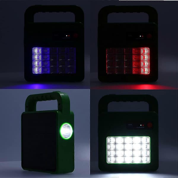 Nødlys - 80LED Solar Nødlys Utendørs Nattfiske Bluetooth Musikklys USB Oppladbar