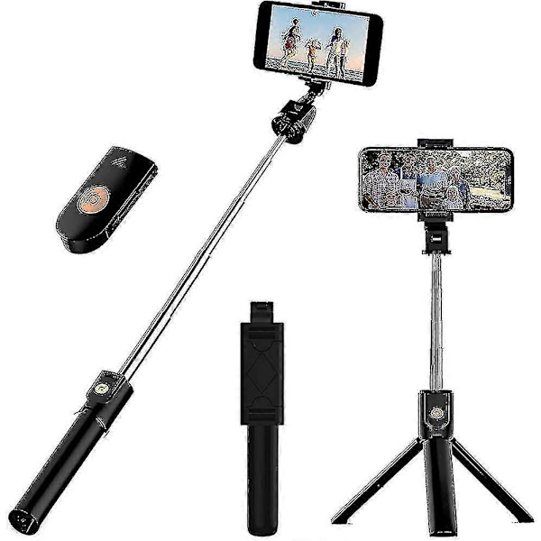 Selfie Stick Tripod, Fjernkontroll, iPhone 11-13 & Android-kompatibel