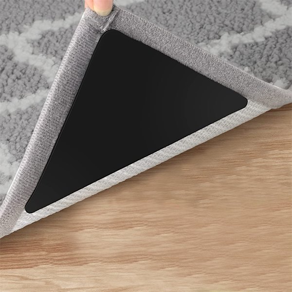 8-delt Anti-Slip Tæppeunderlag - Genanvendelige og Vaskbare