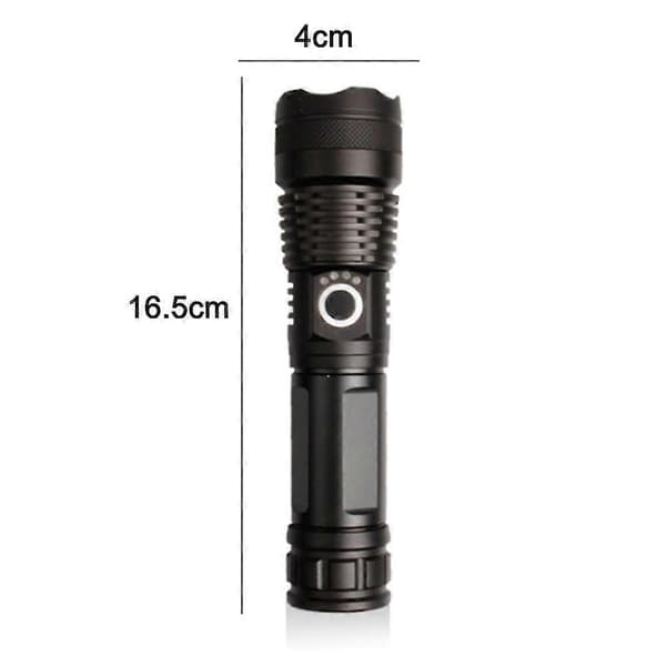 5-tilainen zoomattava mini-LED-taskulamppu, USB-ladattava, vedenpitävä