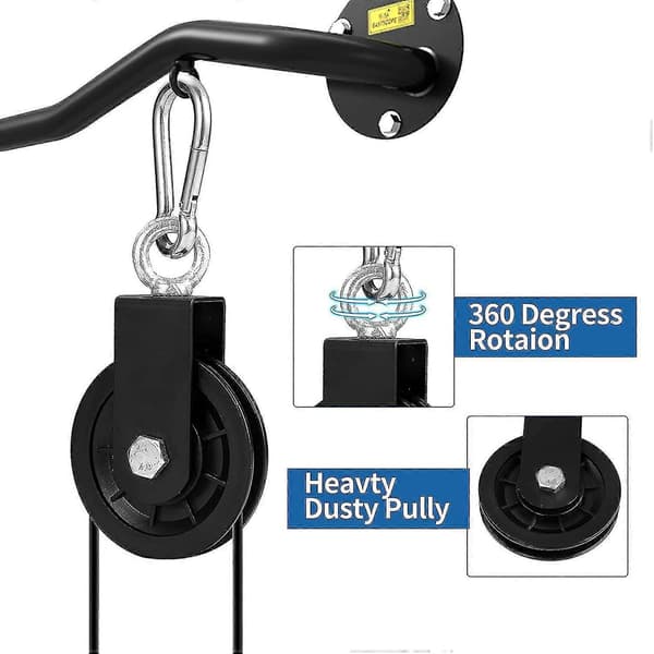 90mm 360° Kabeltrissa – DIY Lyft-/Draghjul för Gym/Utrustning