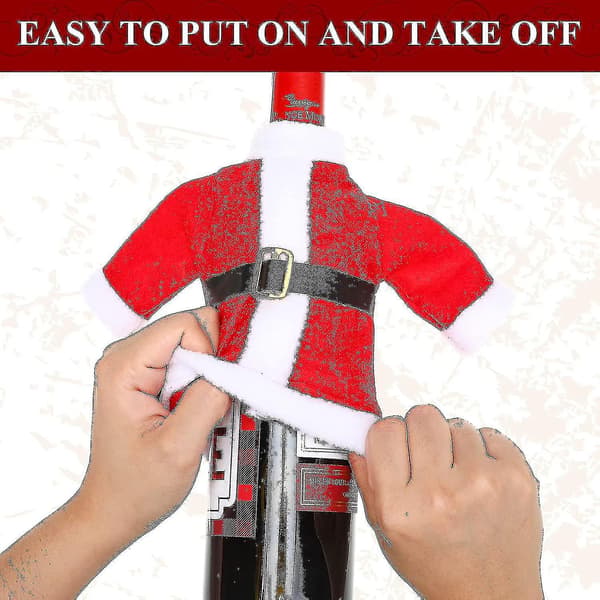 Tomte-hatt Vinflaskfodral, Kappa Presentpåse, Julbord