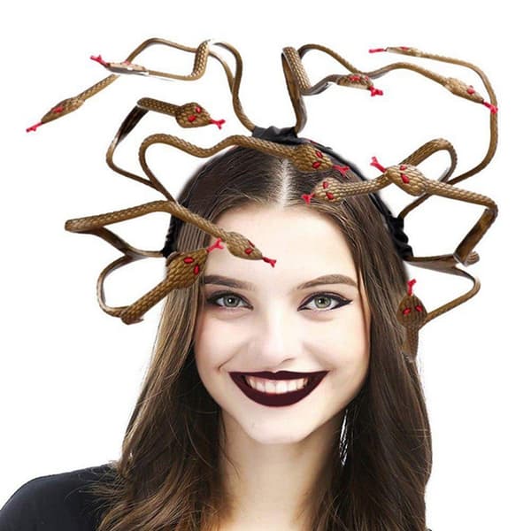 Halloween Medusa käärmehiuslisäke, musta