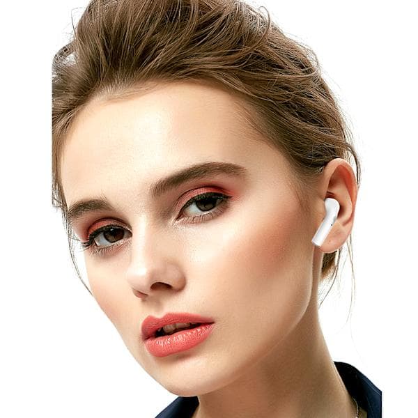 Trådløse Bluetooth Sportshodetelefoner Hvit, Kompatibel med Android/Apple-systemer