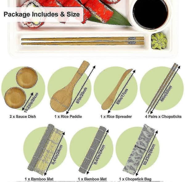 Sushi gör-kit bambu sushi maker professionell sushi startkit sushi görning