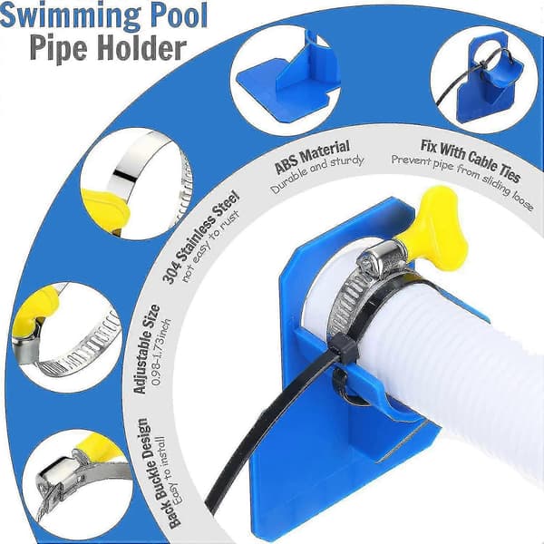 Pool slangeholder til overjordisk poolslange (blå)