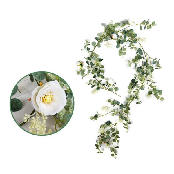 Rosegirlander girlander kunstige blomster 1,85 meter silkeblomst falsk blomst rosegirlander hengende vinbryllupsfest hagedekorasjon