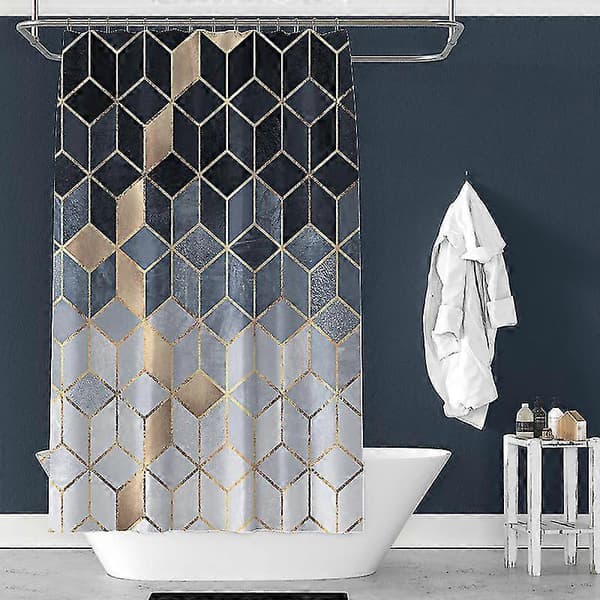 Retro Gradient Geometrinen Suihkuverho (180cm * 180cm, 1 kpl)