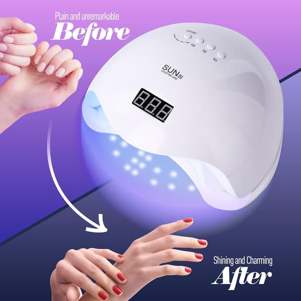 LED neglelampe - med timerindstillinger og LCD-display