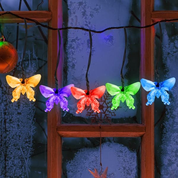 LED Solcellelys 5m Solcellelys Hage Sommerfugl Fairy Light Farge