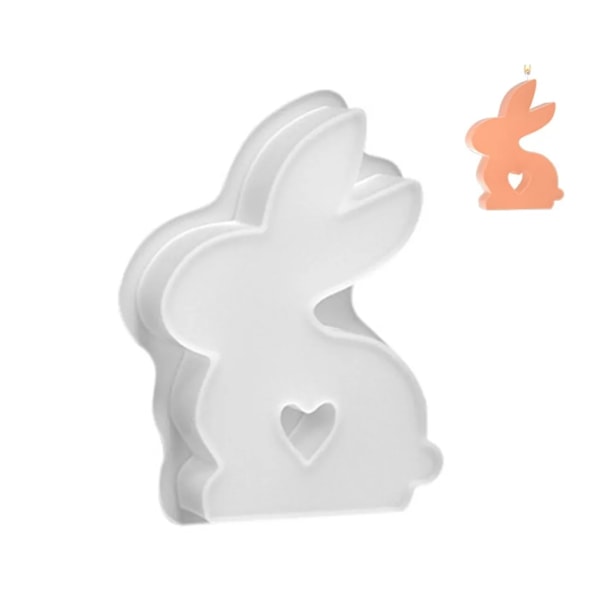 1pcs bunny silicone mold, casting mold, bunny mold, candle mold, bunny plaster, soy wax candle, crafts