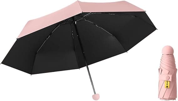 Mini kapsel foldbar paraply, tykkere forsterket vindtett