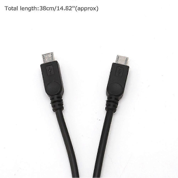 38cm Portabel USB Hane Universell Micro USB Dubbel Hane Y-Typ Adapter Splitter Kabel