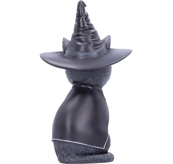 Halloween Mystisk Kat med Heksehat Figur, Sort
