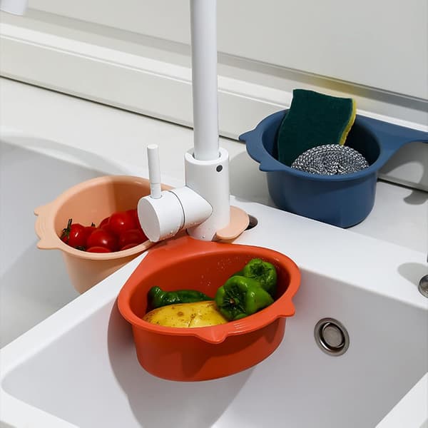 Set med 3 avloppskorgar för diskbänken, kökstillbehör