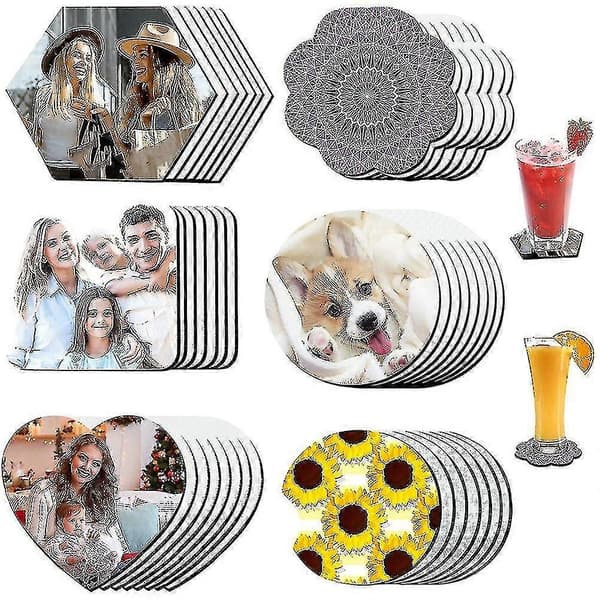 42 kpl Sublimaatiolasinaluset Aihio Lämmönsiirtolasinaluset, DIY-askartelut