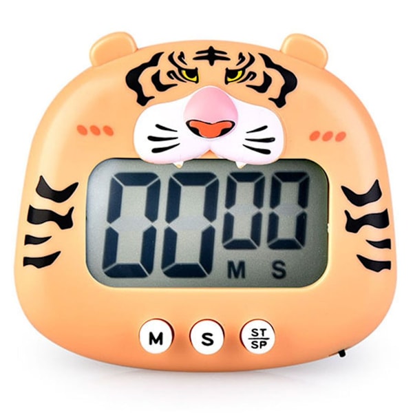 Digital kjøkkenur magnetisk eggtimer, ideell kjøkkenur for matlaging, baking, sport, studering, tiger oransje