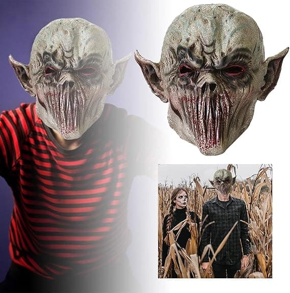Halloween rekvisitter, horror djævlemaske, festmaske