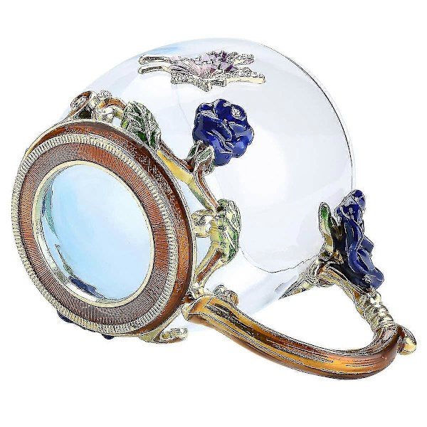 Glas te, handgjord emalj rosen tekopp