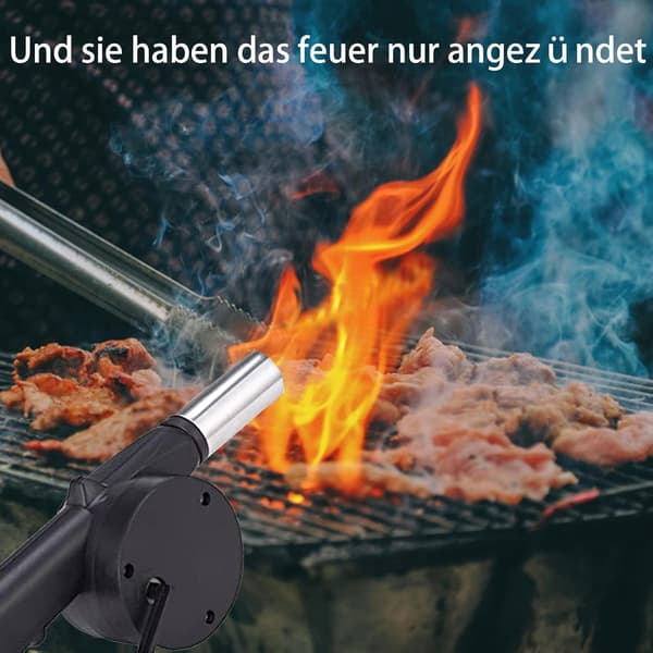 BBQ-vifte Grillblåser, Utendørs grillverktøy, Svart