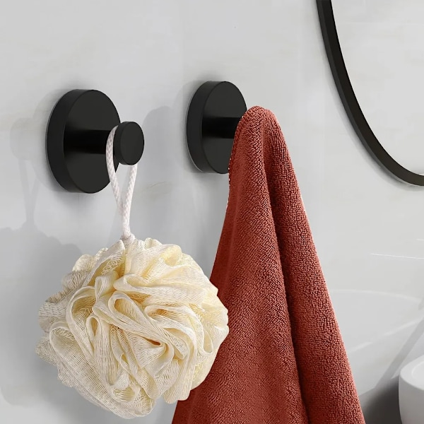 Sugkoppkrok för dusch, handdukshållare handdukskrok, badrum, för att hänga handdukar, badrock, loofah