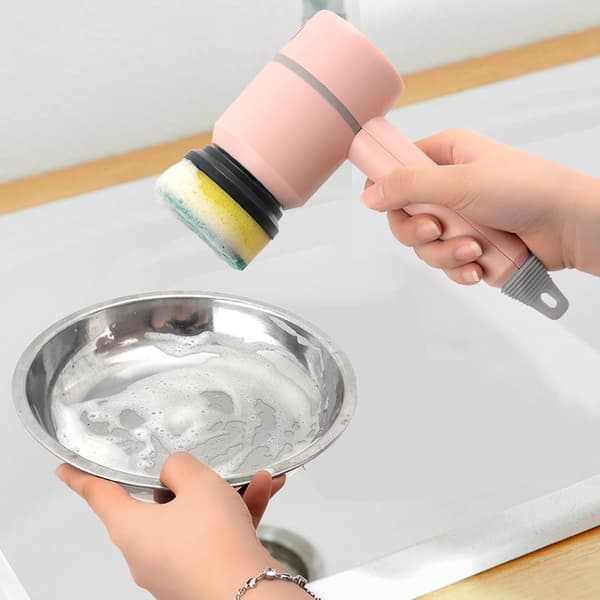 Sähköinen pyörivä johdoton puhdistusharja, pinkki