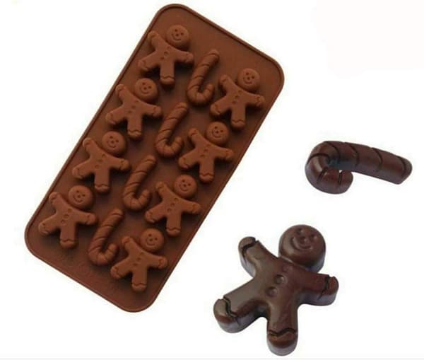 Silikone Chokoladeform Jule slik Cookie Bageartikler Kagedekorationsværktøjer Isterningebakke