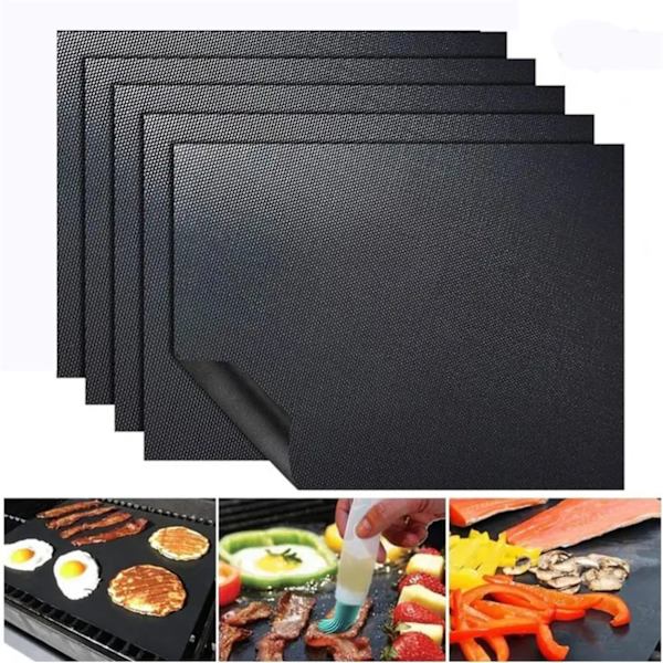 Non-stick grillmåtte, 5-delt grillsætsæt