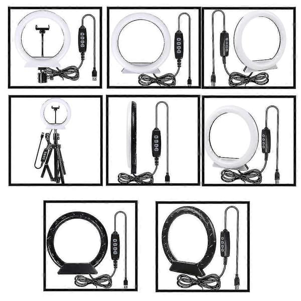 18 cm LED Ring Light med 46 cm Tripod til Makeup Video Live Streaming