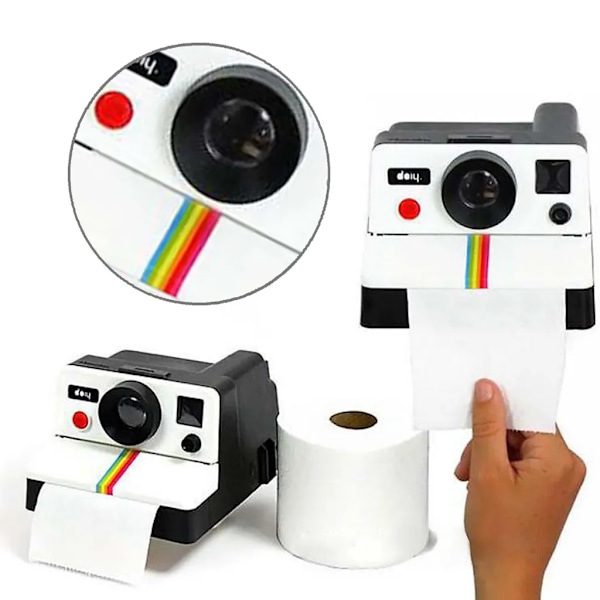 Kreativ toalettpapirholder vevboks ansiktsvevbokser for toalettpapirrull, retro kamerform
