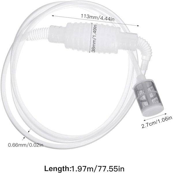 Siphon för vinfiltrering, 2 m