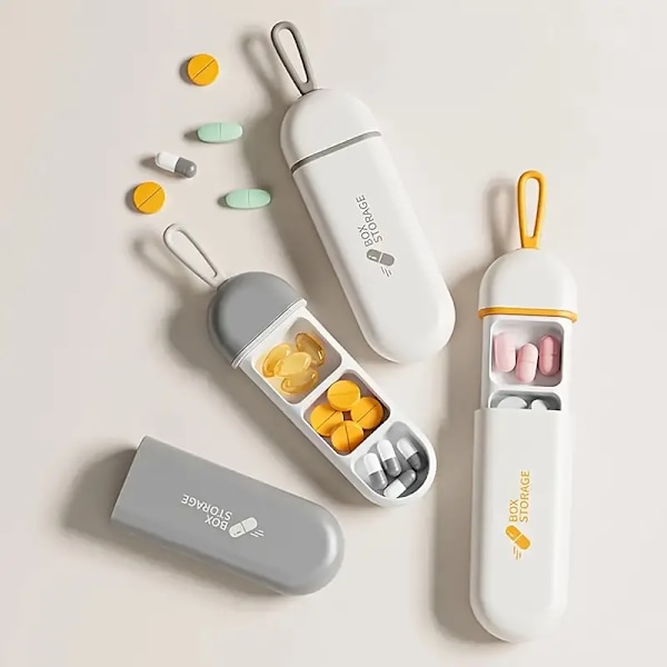 Bärbar minimedicinlåda med tre fack