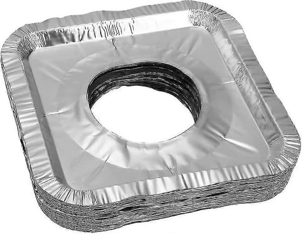 Spisskydd 50-pack Aluminiumfolie Fyrkantigt Gasspis Skydd Engångs Förtjockad Haklappsfoder