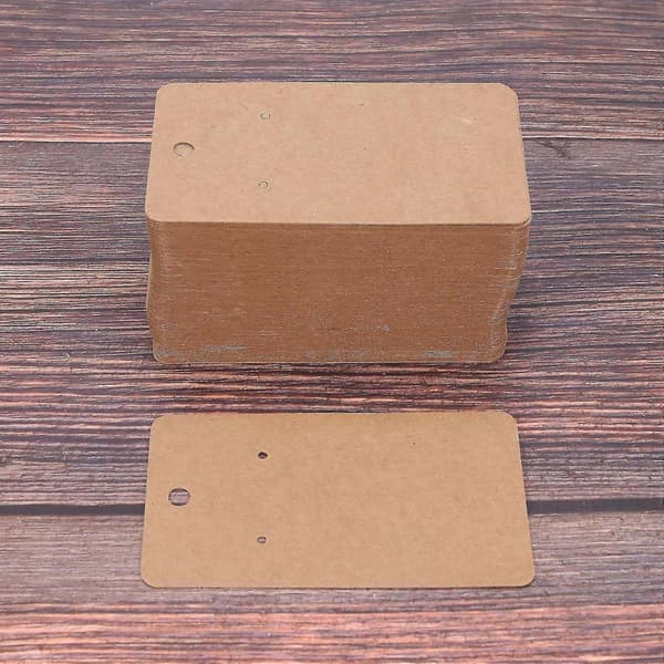 100 ark 5 X 9 cm Kraft Presentationskort Kartong Brun