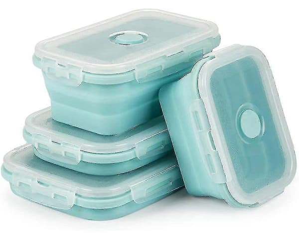 Vikbar matlåda 4-pack Vikbar matlåda Silikon matlåda Vikbar silikon matlåda Silikon matlåda