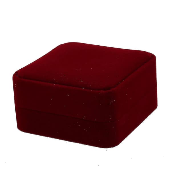 1-pack Smyckeskrin Förvaringslåda Organizer Display Box Armbandsbox Vinröd