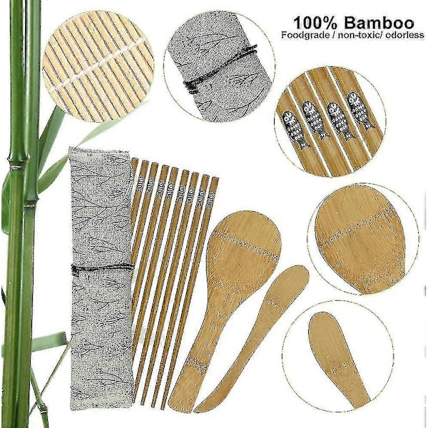 Sushi gör-kit bambu sushi maker professionell sushi startkit sushi görning